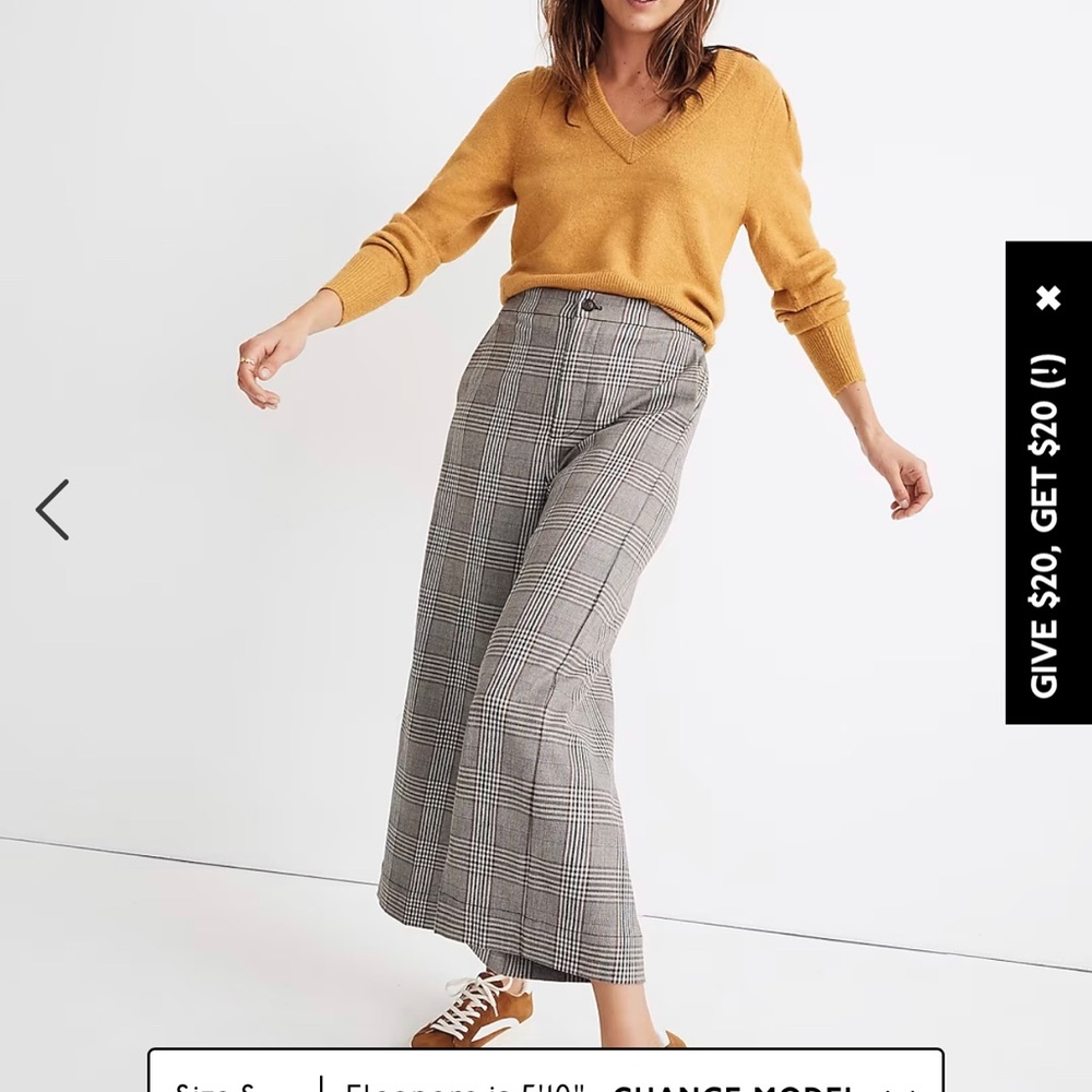 Madewell Huston Pull-On Pants in Menswear Plaid